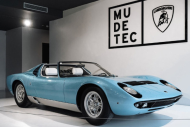El único Lamborghini Miura Roadster de 1968 se exhibe en el MUDETEC de la marca