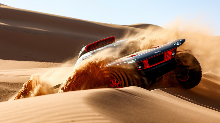Carlos Sainz afina el Audi RS Q e-tron E2 en Marruecos
