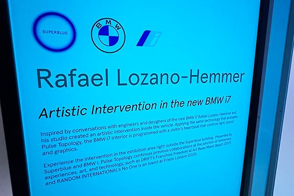bmw en el miami art basel 2022, entrevistamos a rafael lozano-hemmer