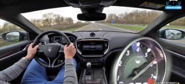 Placer es ver al último Maserati con motor Ferrari a fondo en una Autobahn