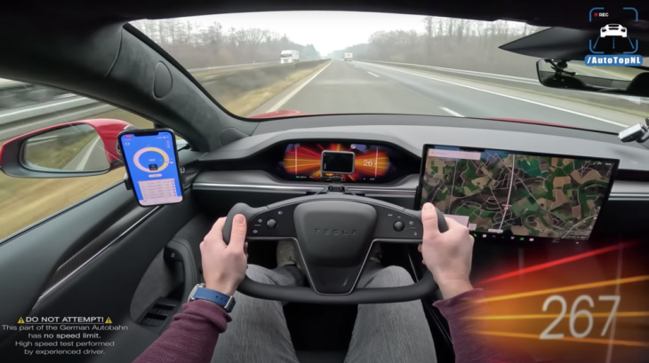 Así alcanza el Tesla Model S Plaid su velocidad máxima en la Autobahn