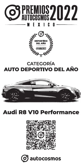 premios autocosmos 2022: audi r8 v10 performance rwd es el auto deportivo del año