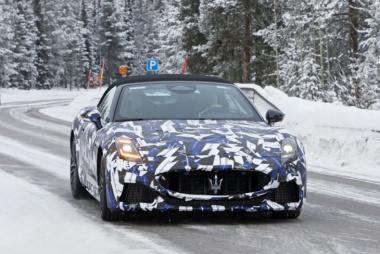 El Maserati GranCabrio, espiado en el frío