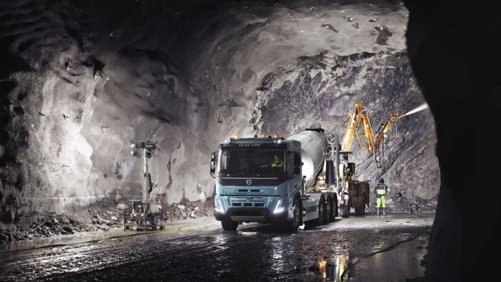 volvo trucks y boliden: camiones eléctricos subterráneos en minería