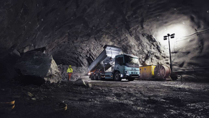 volvo trucks y boliden: camiones eléctricos subterráneos en minería
