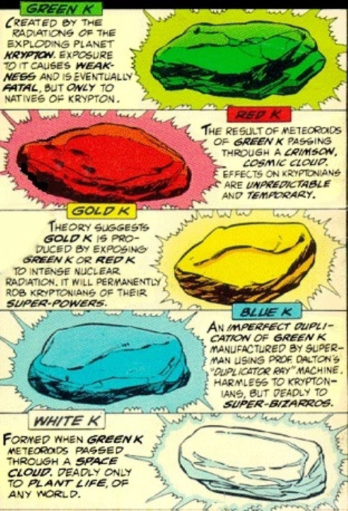 ¿cuántos tipos de kryptonita existen en dc comics y qué efectos tienen en superman?