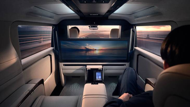 lo de las pantallas se nos está yendo de las manos: la nueva furgoneta de lexus tiene una tele más grande que la de tu salón