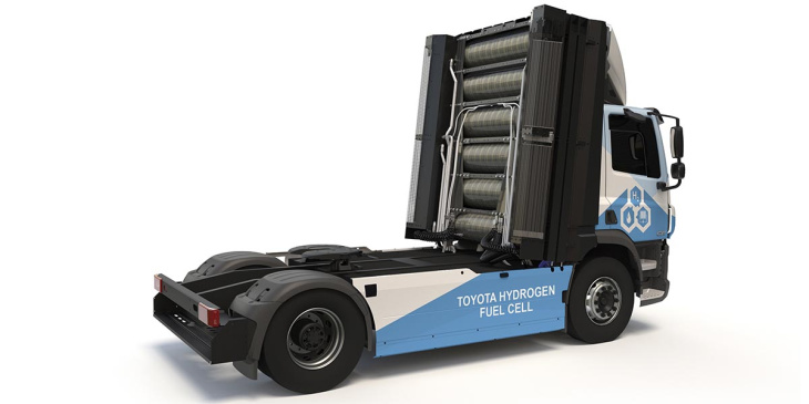 toyota convertirá camiones diésel a camiones de hidrógeno para usarse en europa
