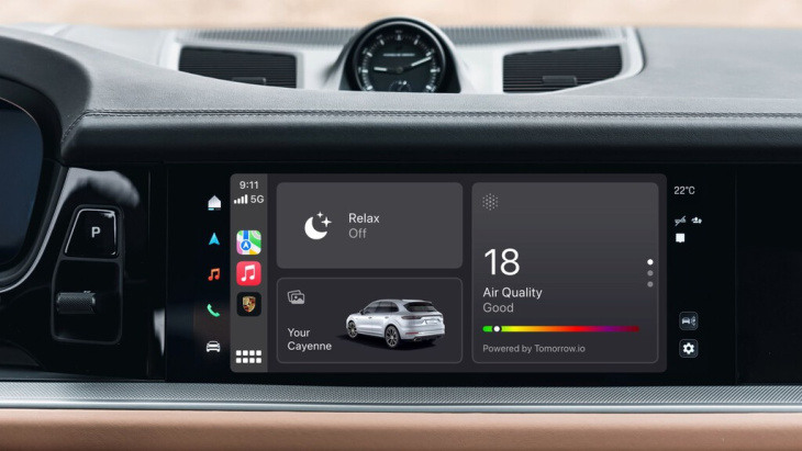 Apple CarPlay ahora es más funcional en los Porsche: la integración se amplió para poder controlar más cosas desde un iPhone