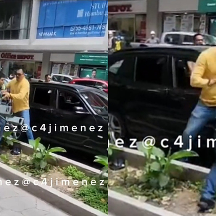 video: hombre golpea a trabajador en cdmx para evitar le ponga araña a su auto