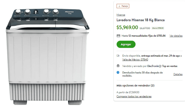 bodega aurrera: 3 lavadoras de bajo precio por menos de 6 mil pesos que querrás comprar
