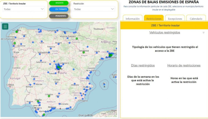 este es el mapa interactivo definitivo para conocer todas las ciudades con zbe y sus restricciones