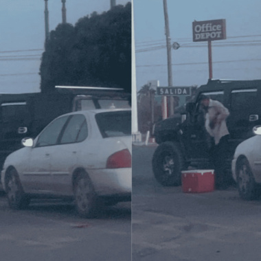 Velador es captado llegando en una Hummer al trabajo y se hace viral