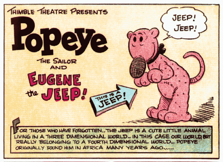 ¿de dónde viene el nombre jeep y qué tiene que ver con popeye?