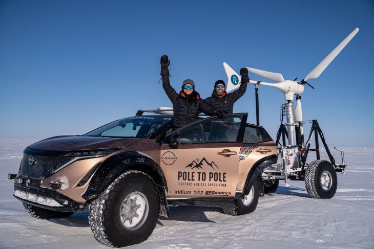llega a chile la expedición que irá en un auto eléctrico desde el ártico a la antártida