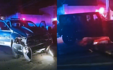 Patrulla de policía choca contra camioneta Jeep en La Laguna