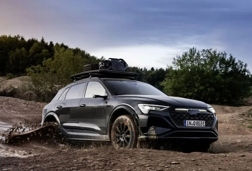 Audi Q8 e-tron edition Dakar: el lujoso SUV eléctrico se transforma en un auténtico todoterreno