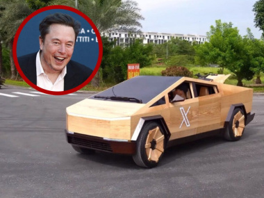 VIDEO: ¡En tan solo 100 días! Hombre crea la primera Tesla Cybertruck de madera