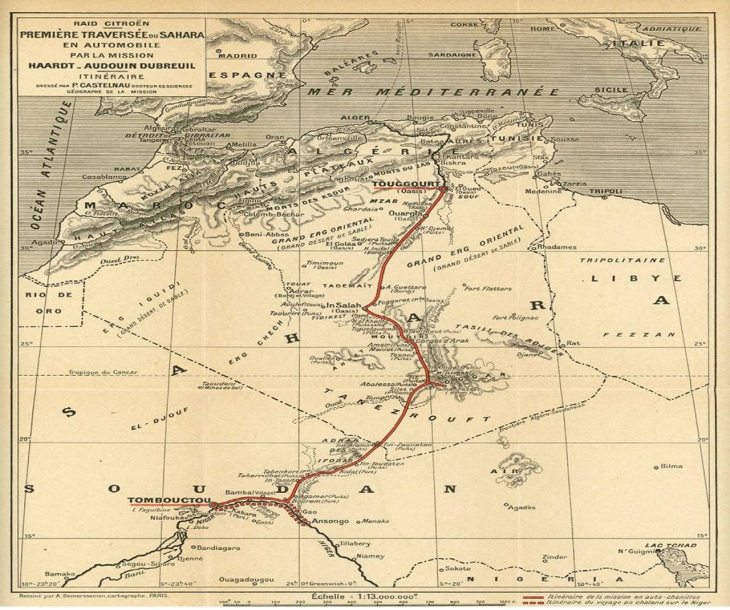 citroën y la expedición que cruzó por primera vez el sahara en automóvil