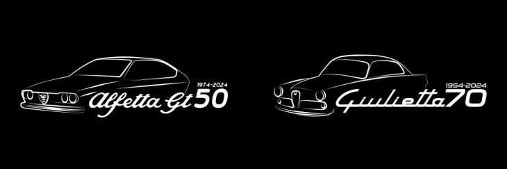 dos nuevos logotipos celebran los 70 años del alfa romeo giulietta y los 50 años de su alfetta gt