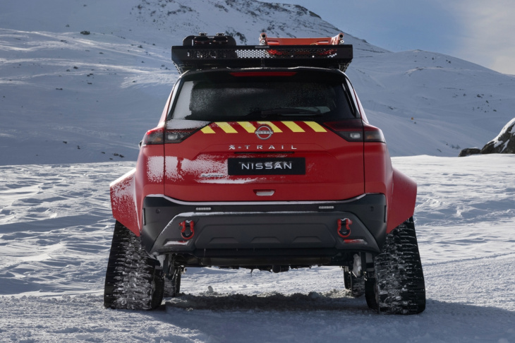 nissan x-trail mountain rescue, el suv con orugas para garantizar la máxima tracción