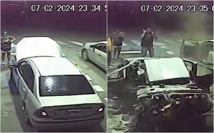 auto de policía explota al cargar gasolina; deja en evidencia un cargamento de cocaína | video