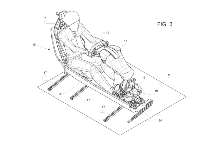 ferrari patenta un sistema de asiento izquierdo configurable