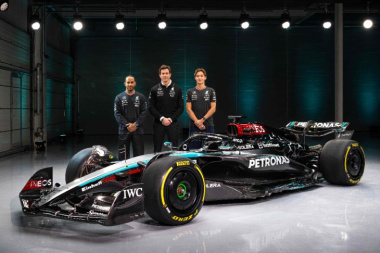 Emocionado, Hamilton presenta el Mercedes para la temporada 2024