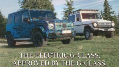 El Mercedes-Benz Clase G eléctrico viaja en el tiempo y conoce a sus ancestros