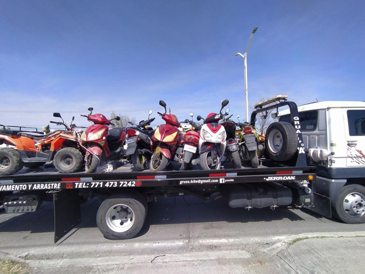 operativo contra mototaxista deja un total de 71 motos aseguradas en tizayuca