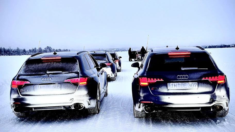 audi ice experience, así es manejar un auto en un lago congelado