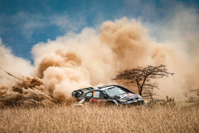 el bicampeón rovanpera encabeza el 1-2-4 de toyota en el rally safari kenia