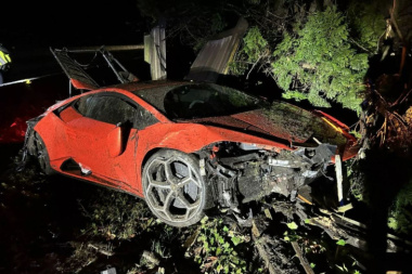 Un joven de 13 años destroza un Lamborghini Huracan en un accidente y se da a la fuga