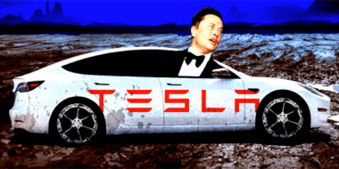 Tesla está atascada en un lodazal