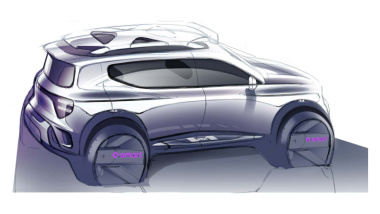 Smart Concept #5: bocetos de un SUV de tamaño medio