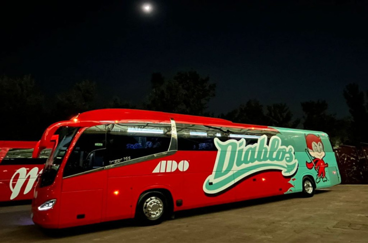 ado presenta el nuevo autobús de los diablos rojos de méxico