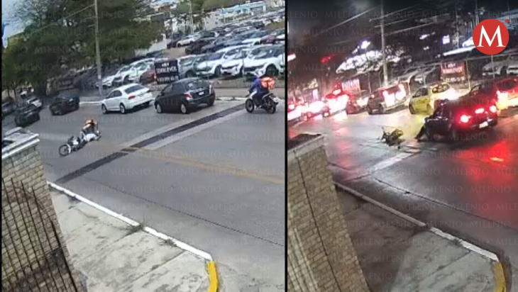 motociclistas sufren accidentes en calle de tampico; señalan pavimento en mal estado