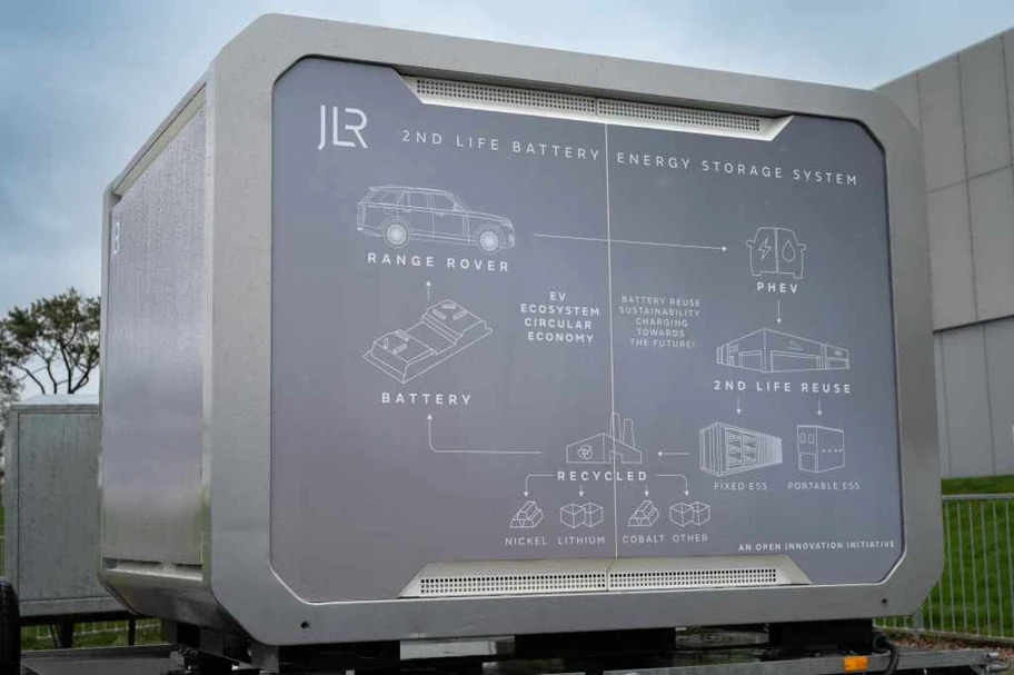 jaguar land rover crea una batería portátil con 270 kwh de capacidad