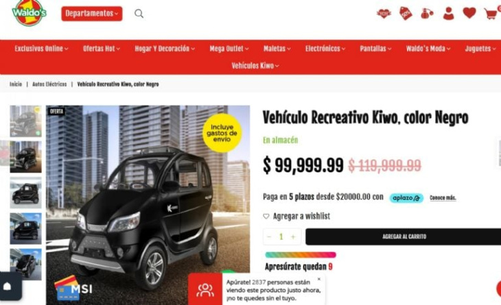 waldo's pone a la venta los autos eléctricos de 20 mil pesos; este es su precio en méxico