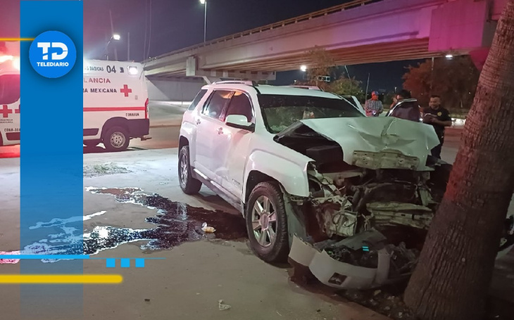 conductora ebria termina lesionada tras chocar contra palma en carretera torreón-matamoros
