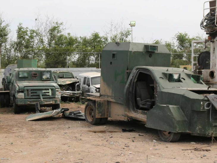 fgr destruye 42 vehículos monstruos en tamaulipas