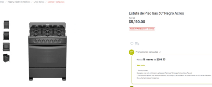 ofertón en soriana: esta es la estufa más barata que puedes comprar, es acros y tiene 18 msi | precio