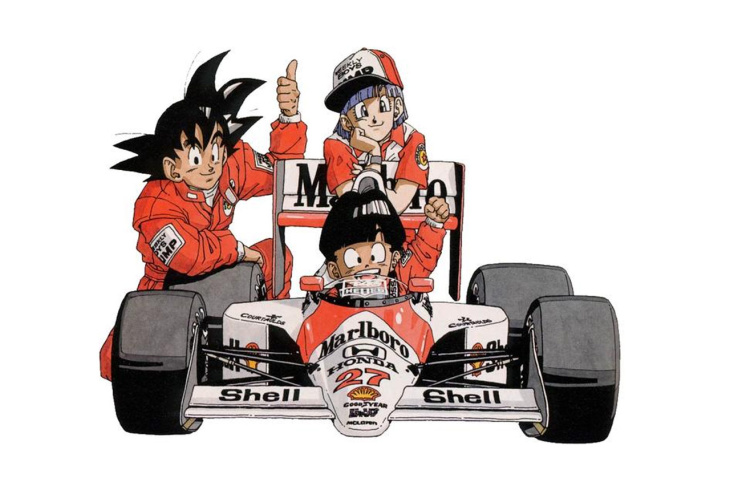 La razón por la que Akira Toriyama puso a Goku, Bulma y Gohan en el McLaren MP4/5B de Ayrton Senna