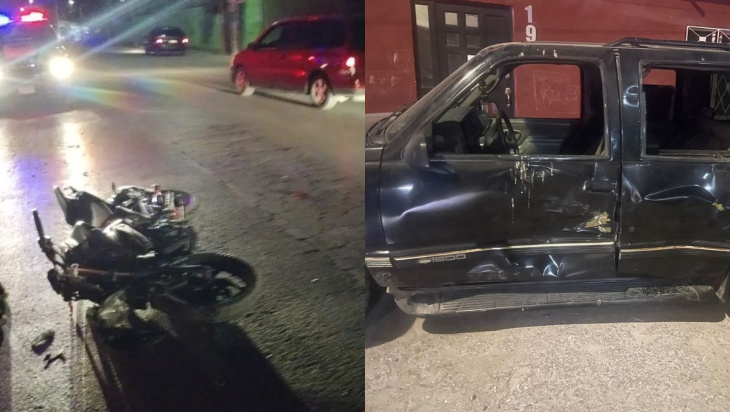 motociclista de 17 años se impacta contra camioneta en gómez palacio