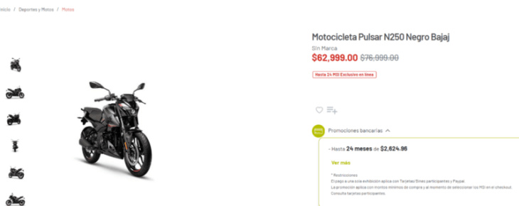 ¿italika o bajaj? esta es la moto más vendida en soriana y tiene descuento de 14 mil pesos